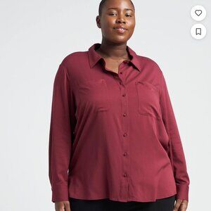 Universal Standard - Eco Wren Pocket Shirt - Currant - M